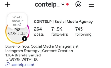 Contelp Instagram profile after working with Contelp