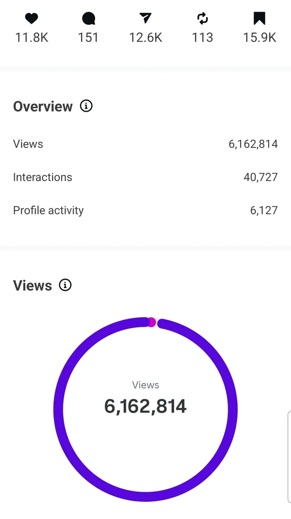Client Instagram analytics after social media management (result 3)