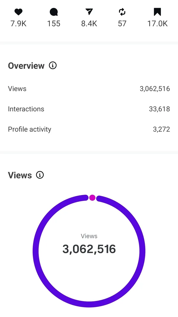 Client Instagram analytics after social media management (result 15)