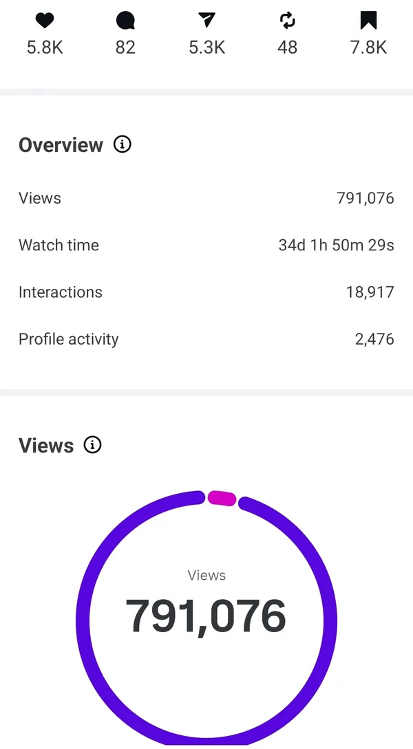 Client Instagram analytics after social media management (result 27)