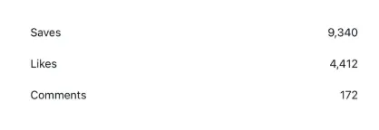 Instagram follower growth results for a Contelp client (result 44)